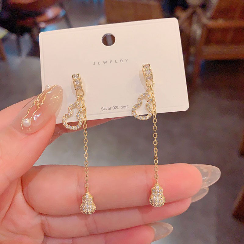 チェーンピアス K18 ピアス   ロングアメリカンピアス アクセサリー金015