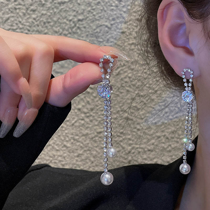 チェーンピアス K18 ピアス   ロングアメリカンピアス アクセサリー622銀