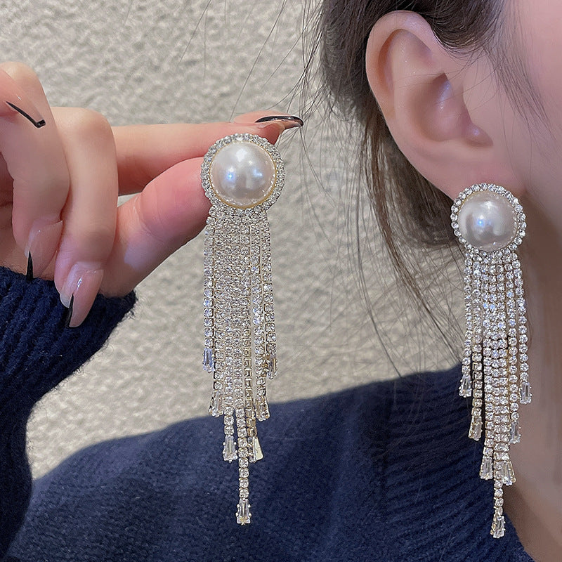 チェーンピアス K18 ピアス   ロングアメリカンピアス アクセサリー６２５金